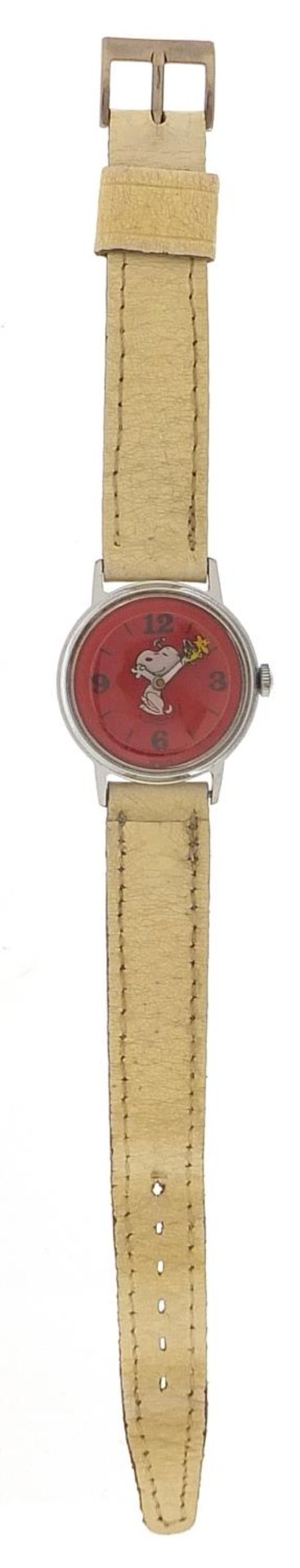 Vintage Snoopy wristwatch with moving arms, 31mm in diameter - Image 2 of 5