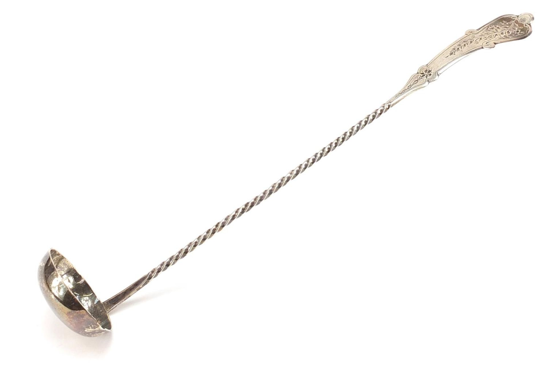 Antique Dutch silver ladle, 30cm in length, 57.8g