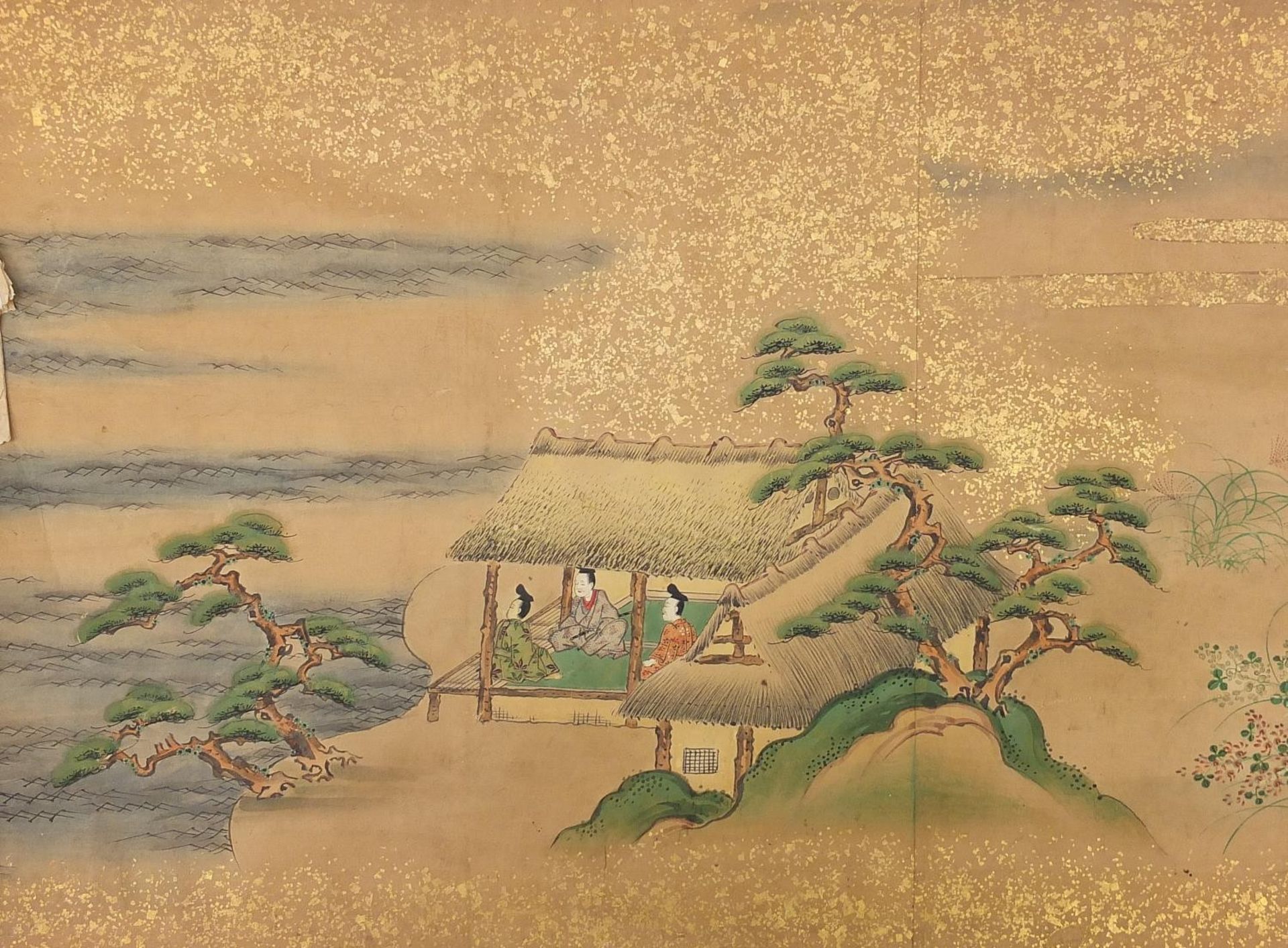Five Chinese watercolours on paper including figures beside pagodas and figures in a boat, unframed, - Image 10 of 18