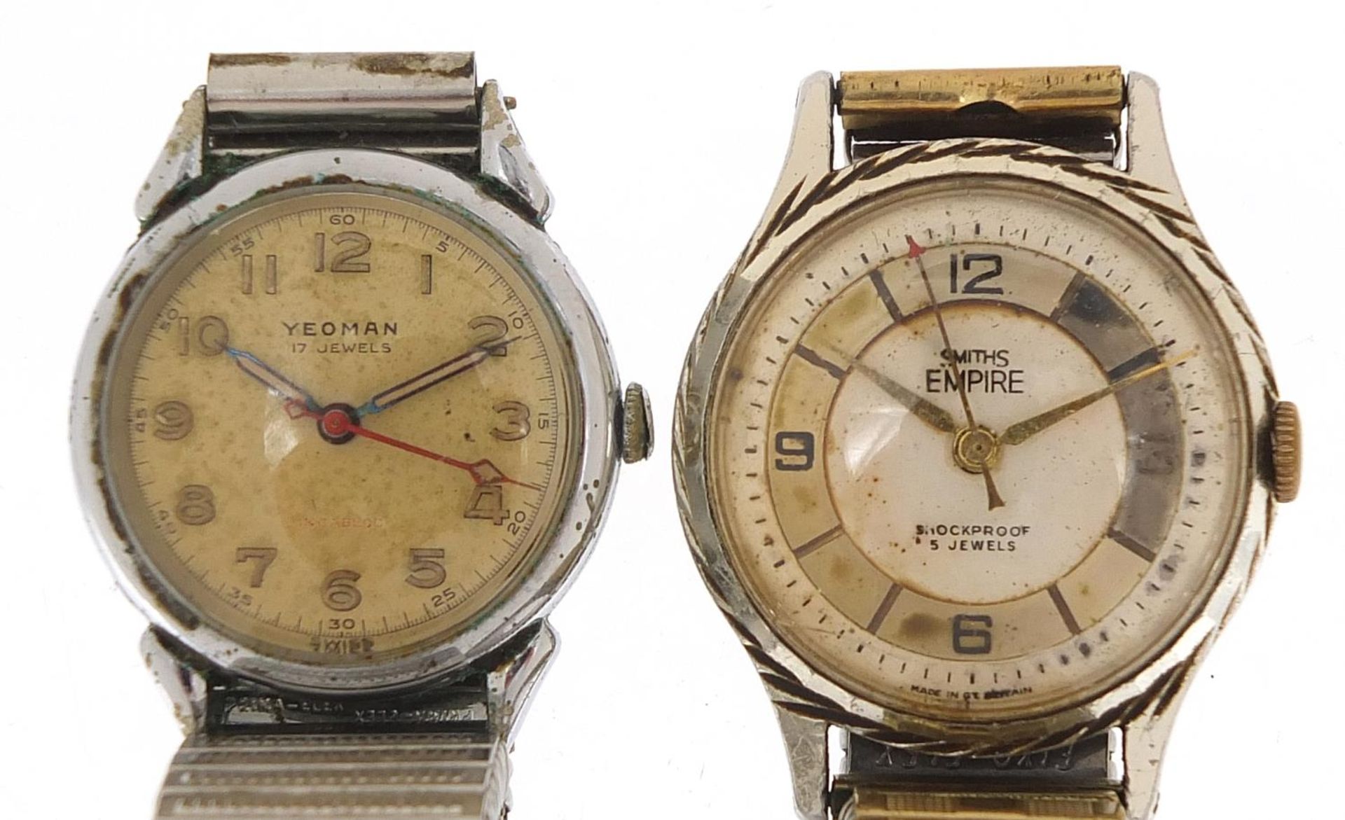 Two vintage gentlemen's wristwatches comprising Smith's Empire and Yedman, 30mm and 33mm in diameter