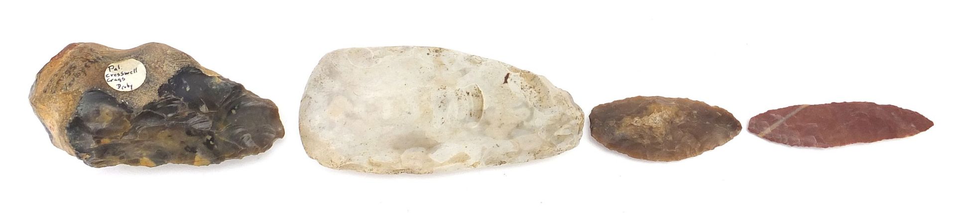 Four antique flint axe heads, the largest 15.5cm in length - Image 6 of 6