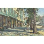 Eric Bruce McKay - The Pantiles, Tunbridge Wells, oil on canvas, inscribed verso, mounted and