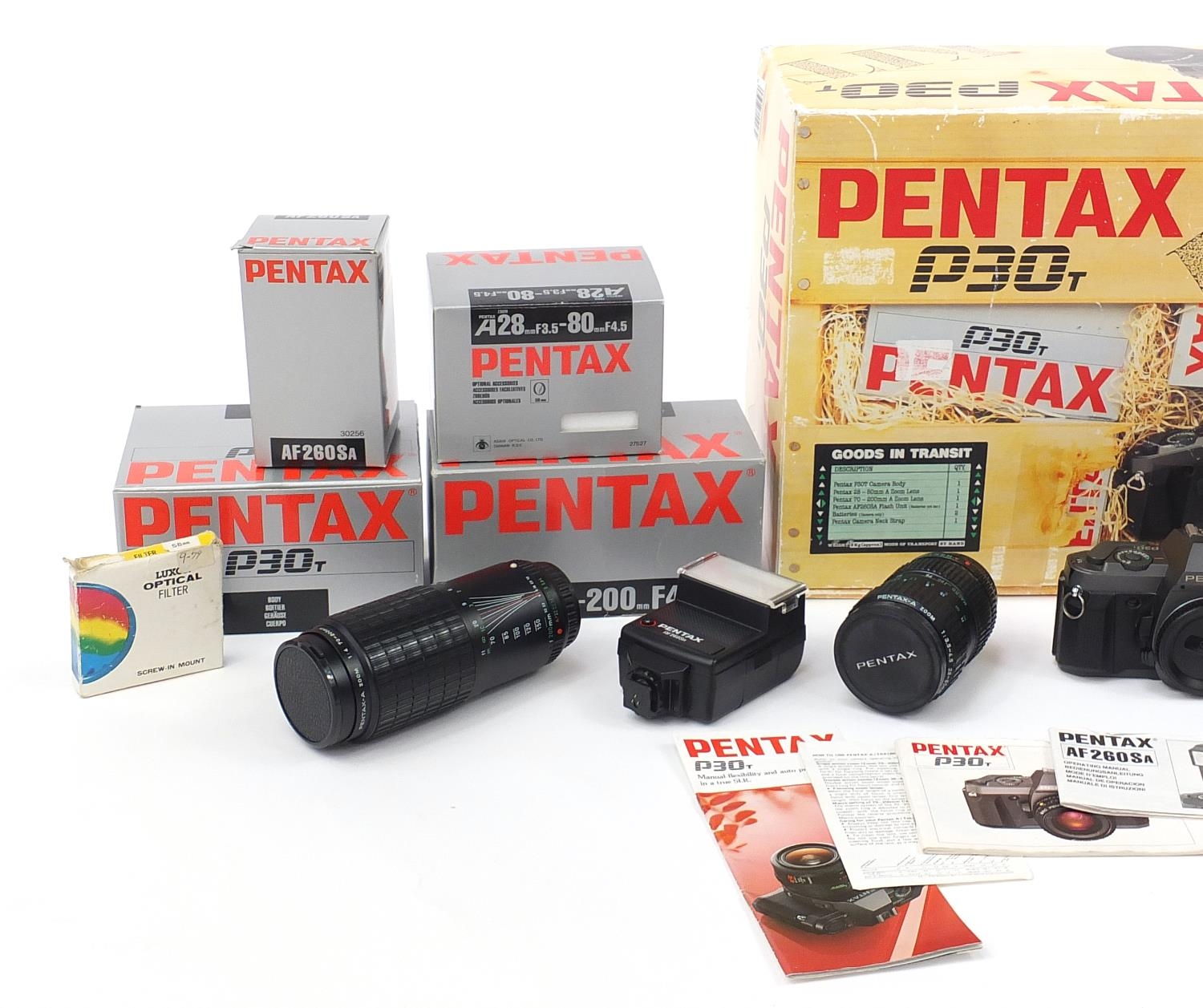 Pentax P30T camera outfit including lenses - Image 2 of 6