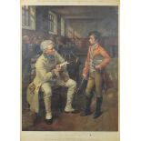 After George William Joy - Wellington's first encounter with the French, military interest print