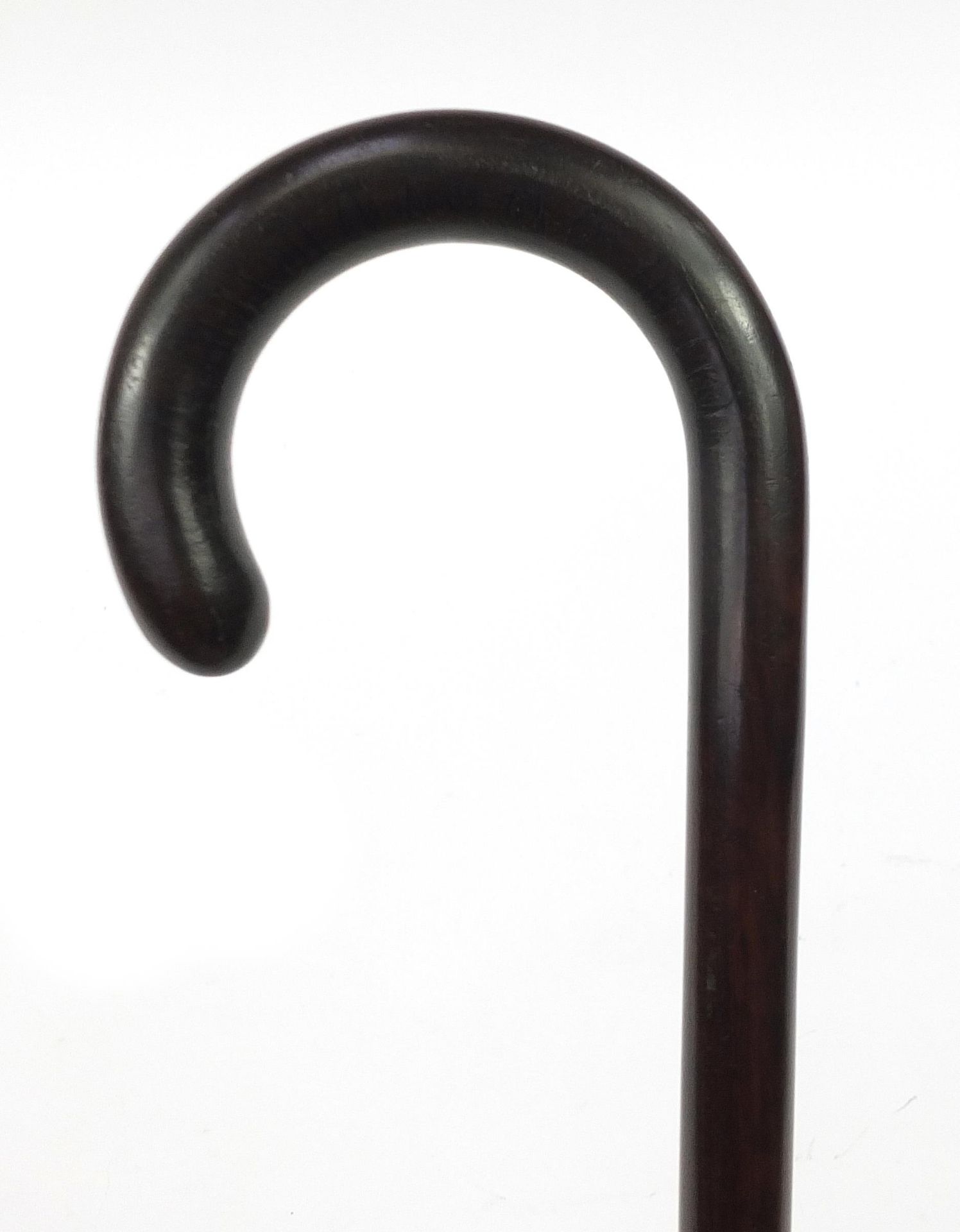Snakewood walking cane with an ivory ferule, 82cm in length - Image 4 of 6
