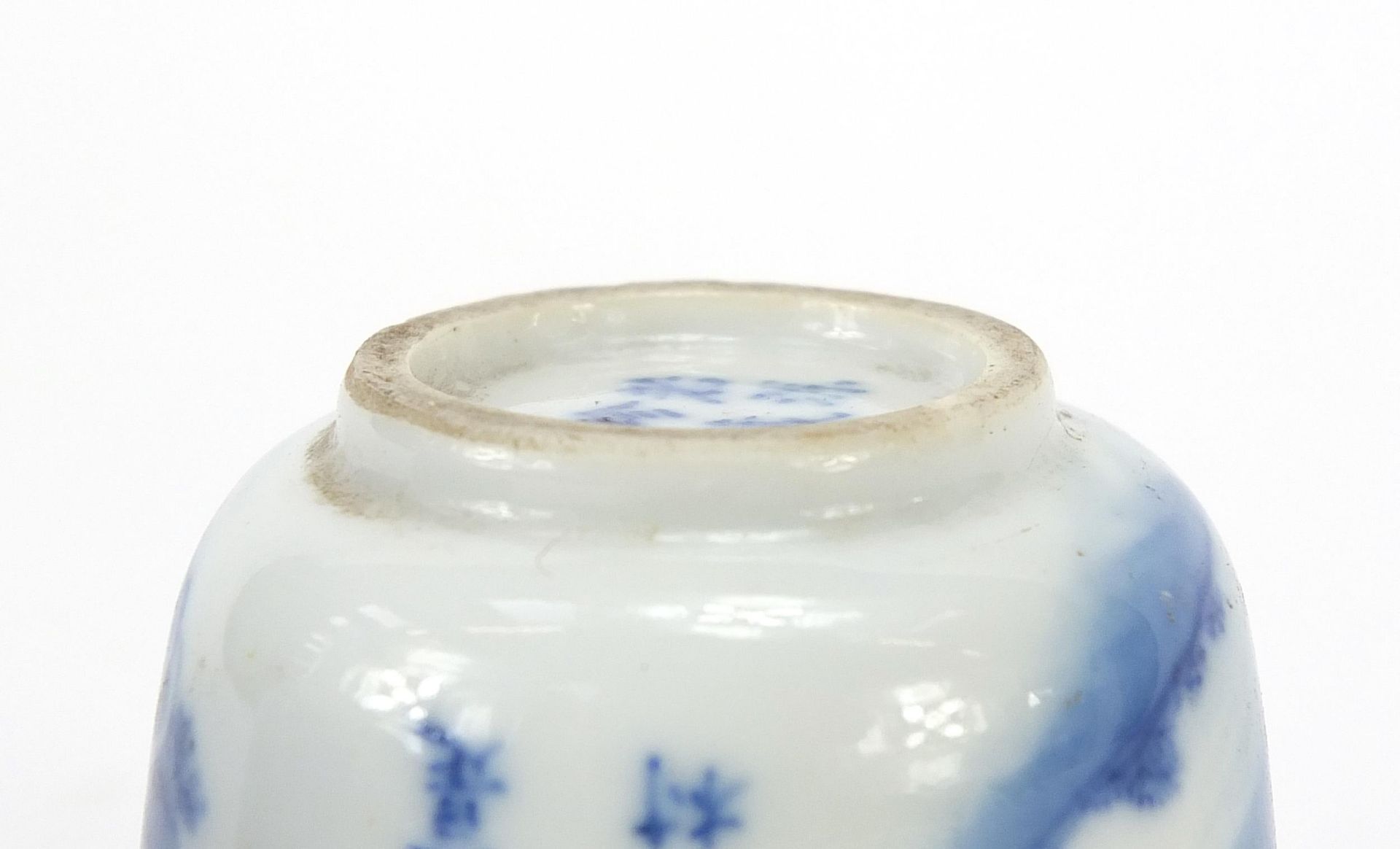 Pair of Chinese blue and white porcelain tea bowls, each hand painted with a figure on buffalo - Image 9 of 9