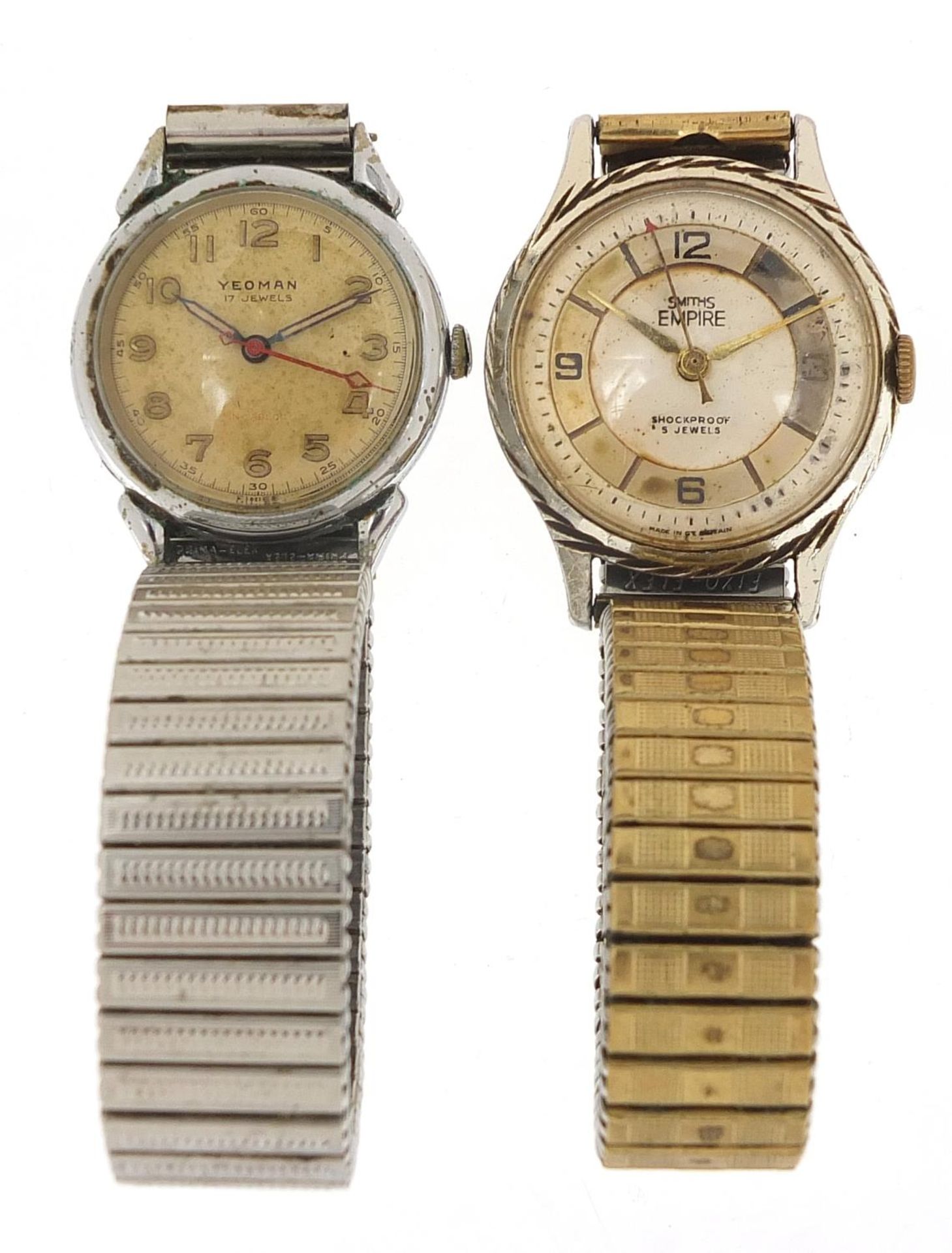 Two vintage gentlemen's wristwatches comprising Smith's Empire and Yedman, 30mm and 33mm in diameter - Image 2 of 3
