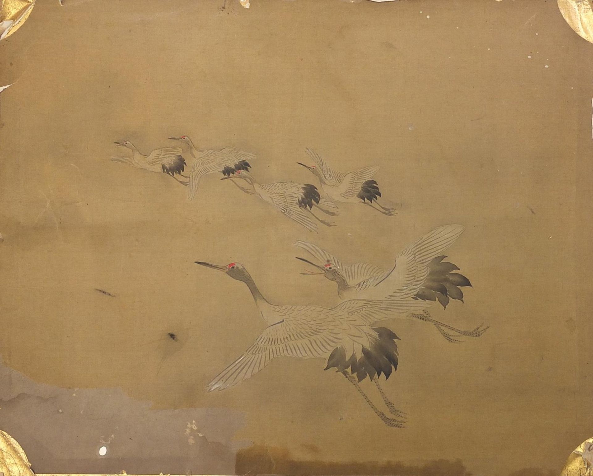 Six Chinese watercolours on paper including calligraphy, figures on horseback and birds, unframed, - Image 16 of 18