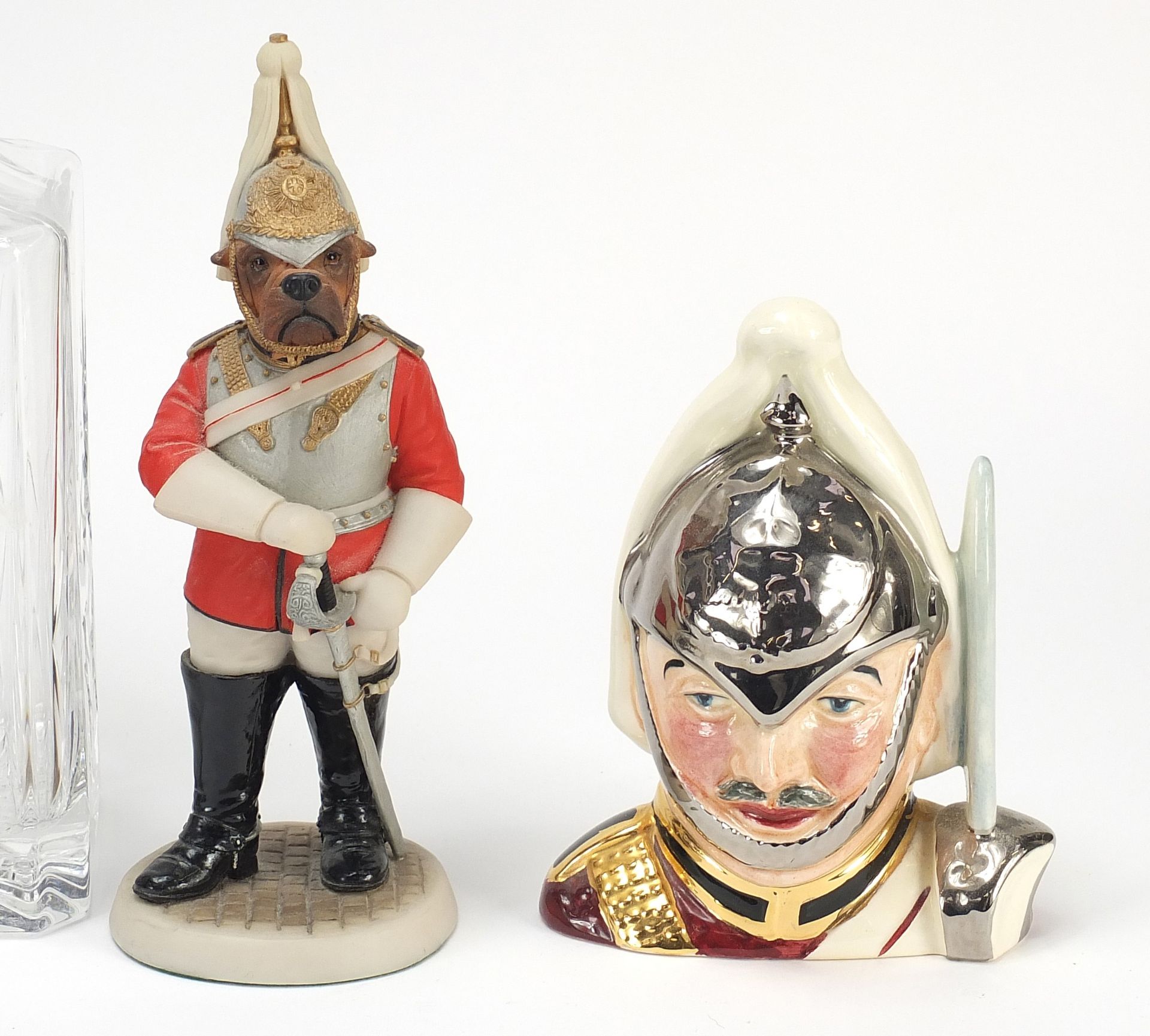 Military interest Life Guard collectables comprising two metal figures of Life Guards on horseback - Image 4 of 7