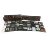 Collection of 19th century glass slides including ships