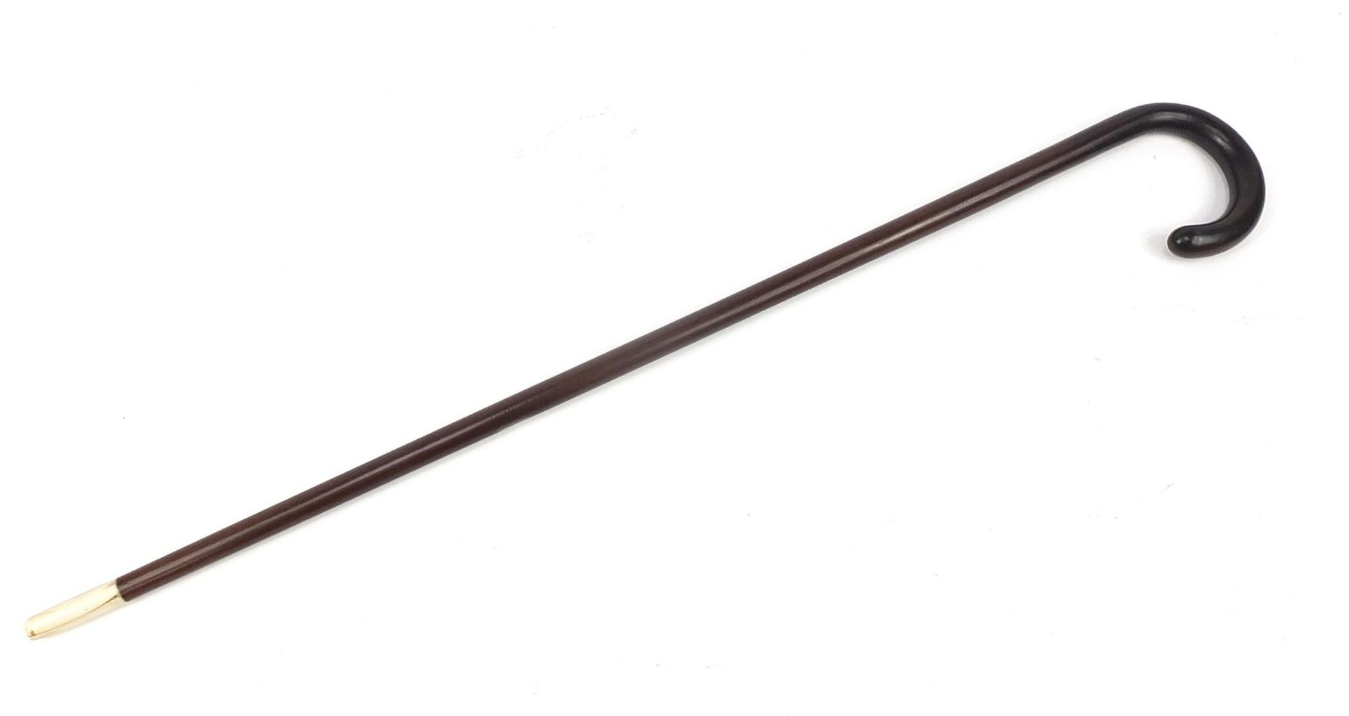 Snakewood walking cane with an ivory ferule, 82cm in length - Image 3 of 6