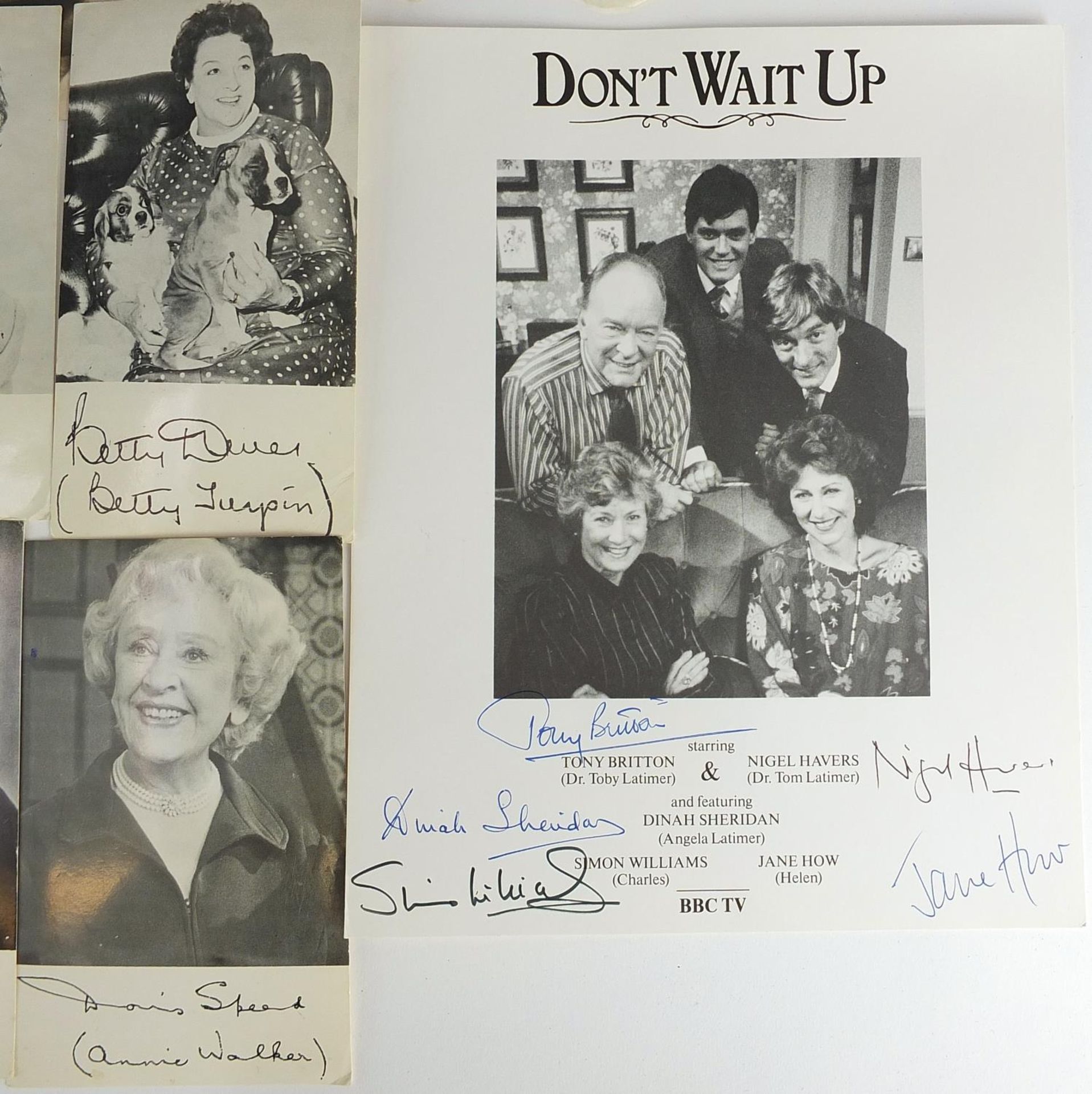 Autographs including Ruth Maddock photograph, Jane Howell, Tony Britton, Nigel Havers, Dinah - Image 6 of 6