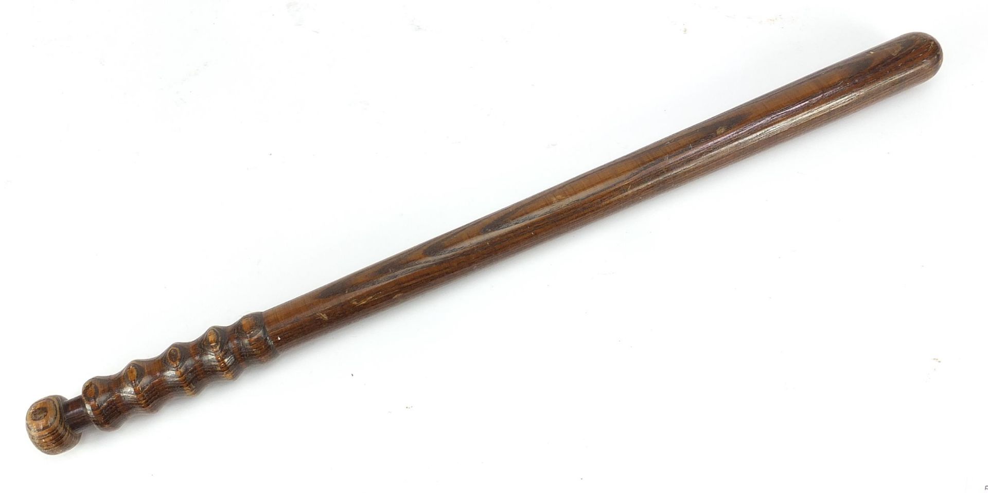 Large turned wood truncheon, 66cm in length - Image 2 of 5