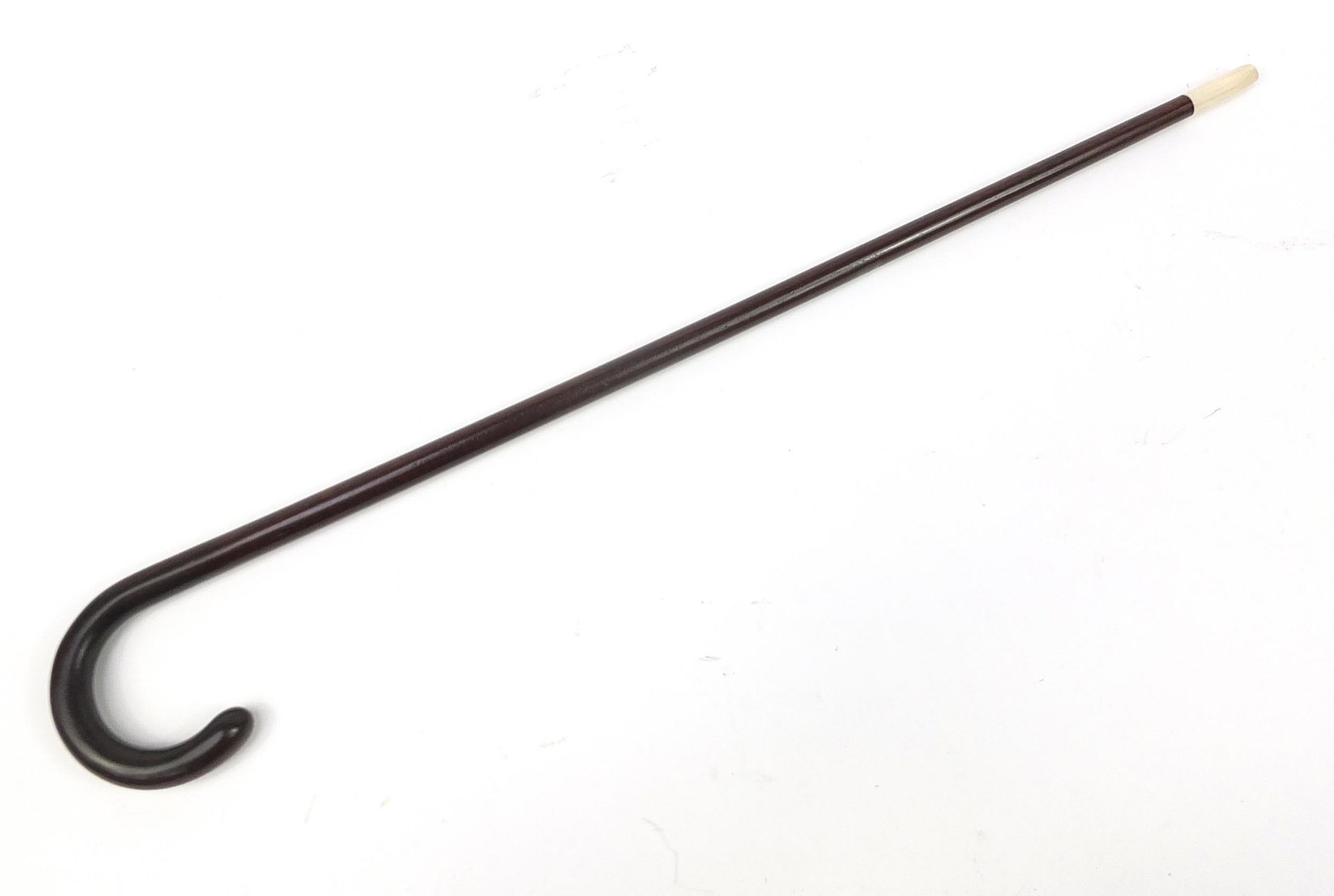 Snakewood walking cane with an ivory ferule, 82cm in length - Image 6 of 6