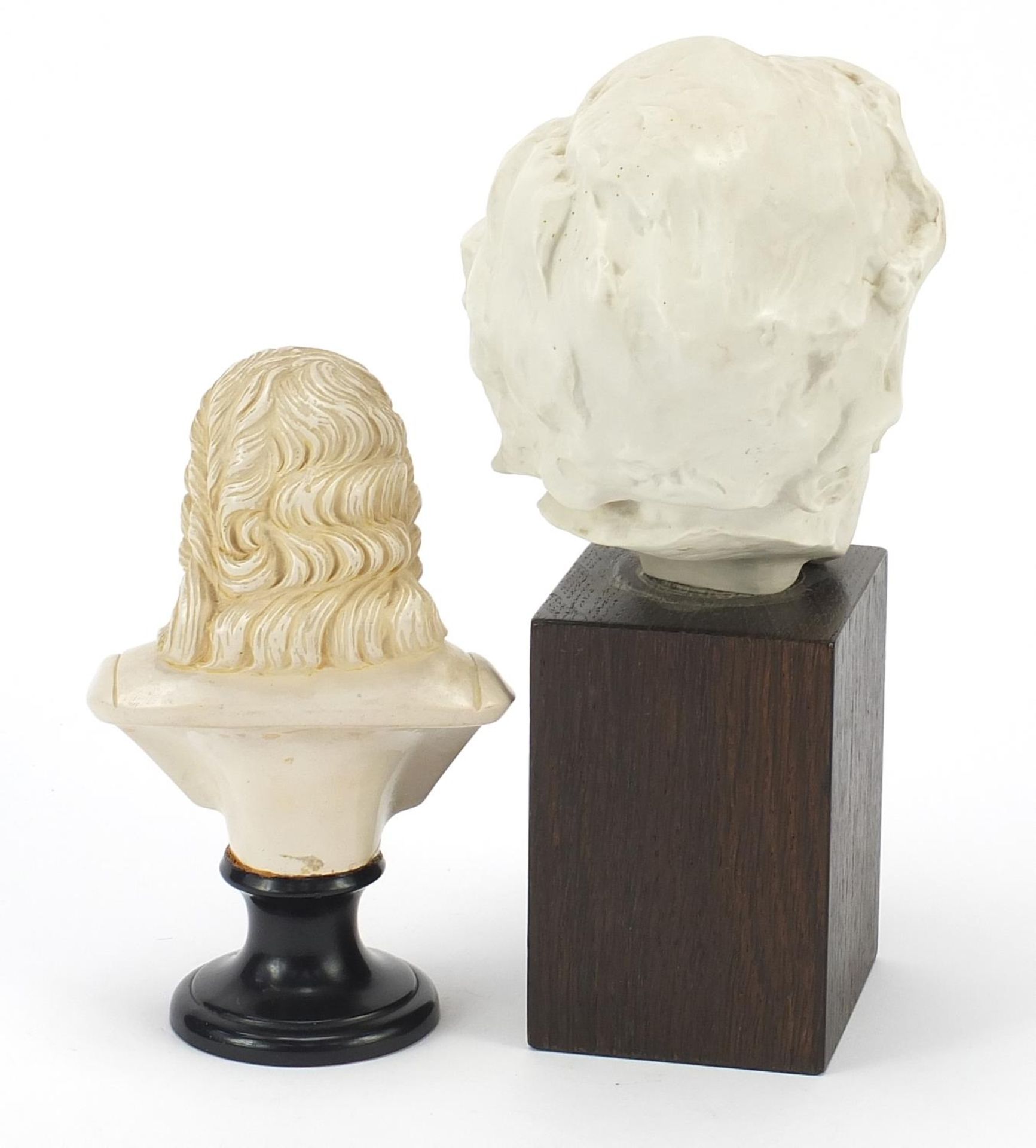 Two white marble design busts including one by Rosenthal, the largest 21cm - Image 2 of 5