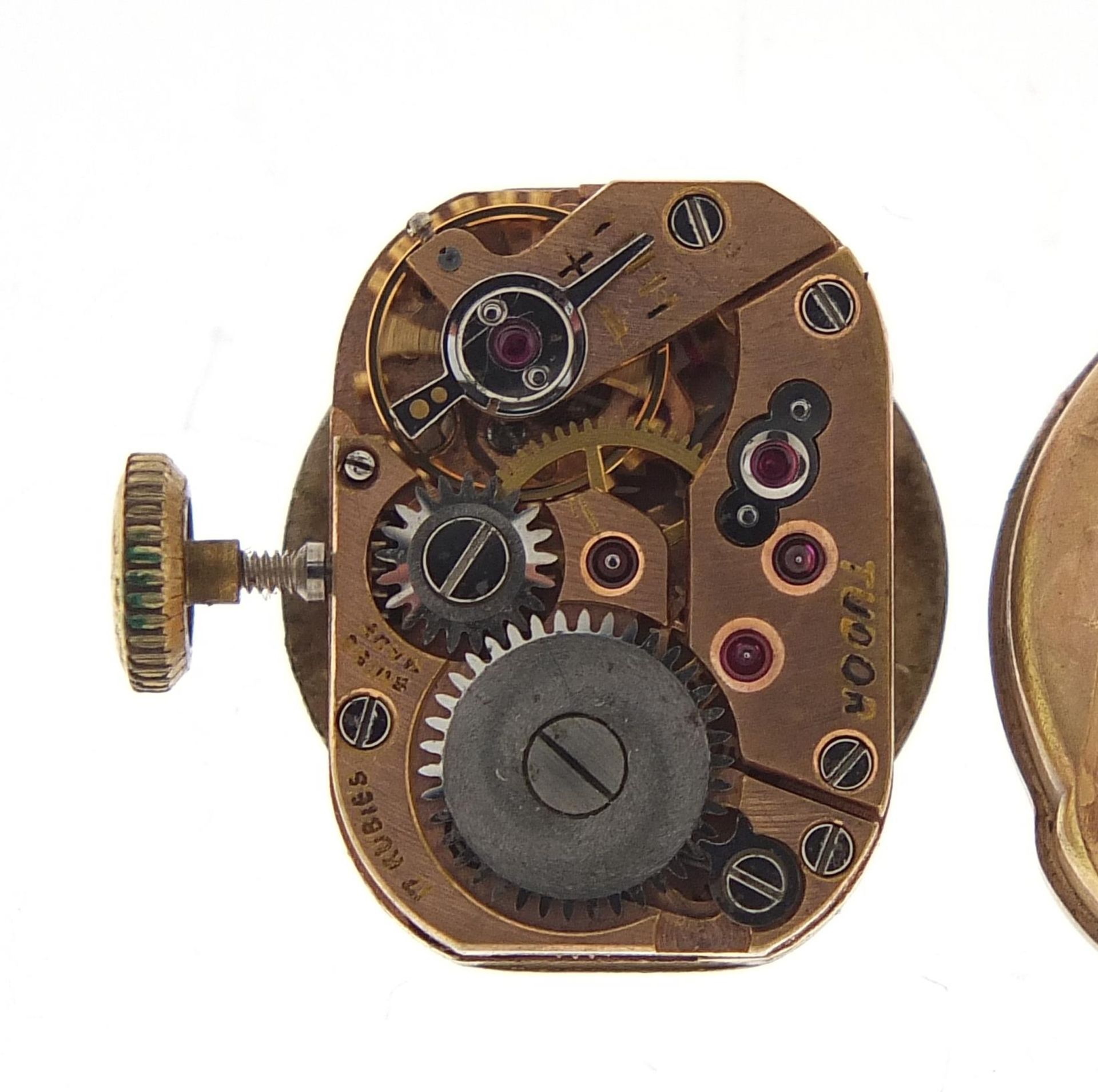 Tudor, ladies 10ct gold wristwatch, 16mm in diameter - Image 8 of 9