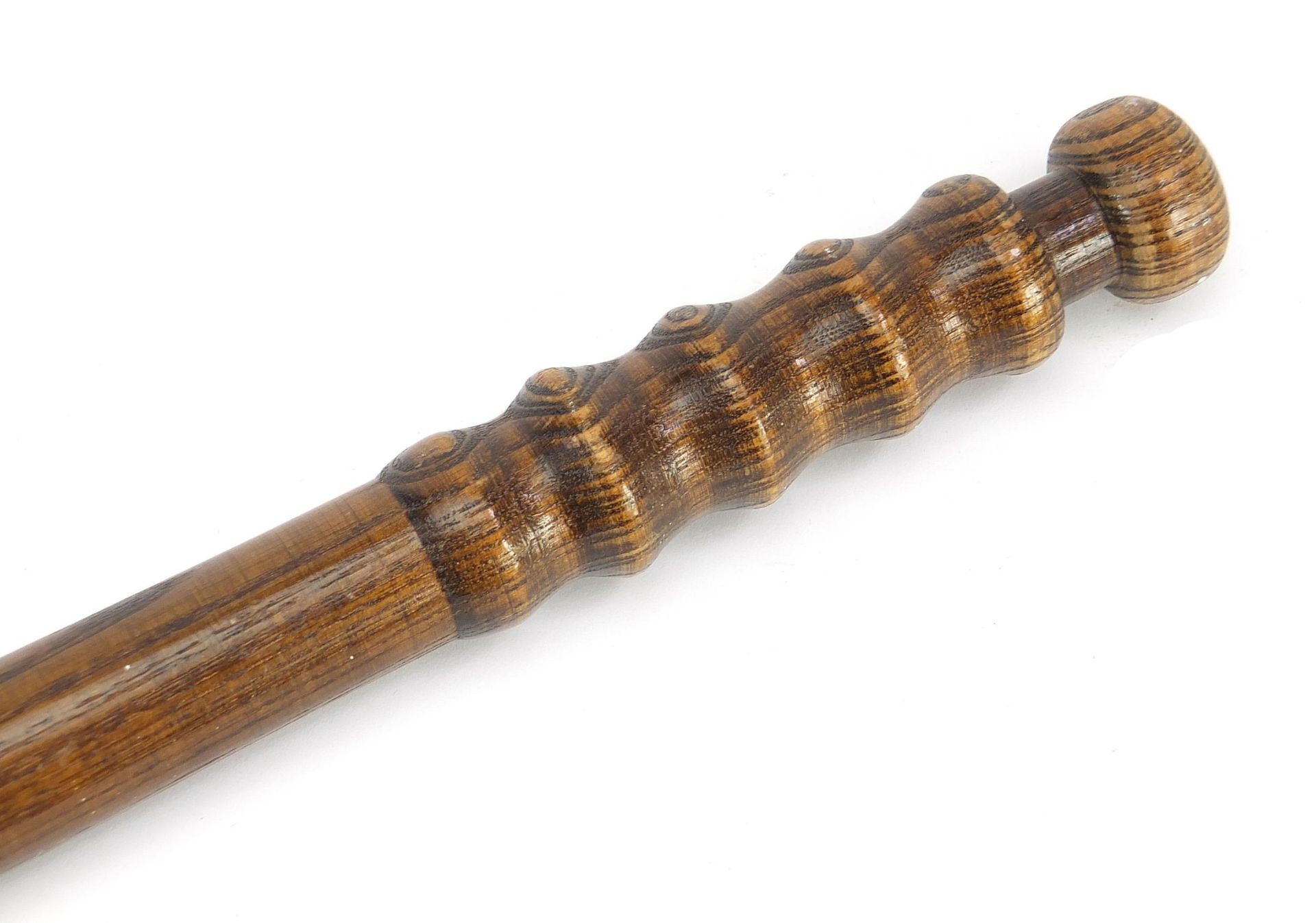 Large turned wood truncheon, 66cm in length - Image 3 of 5
