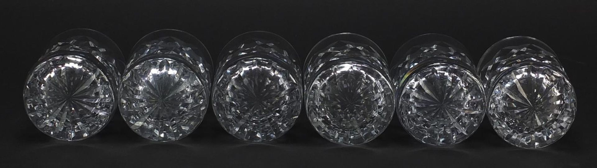 Six lead crystal whiskey tumblers, 8cm high - Image 6 of 6