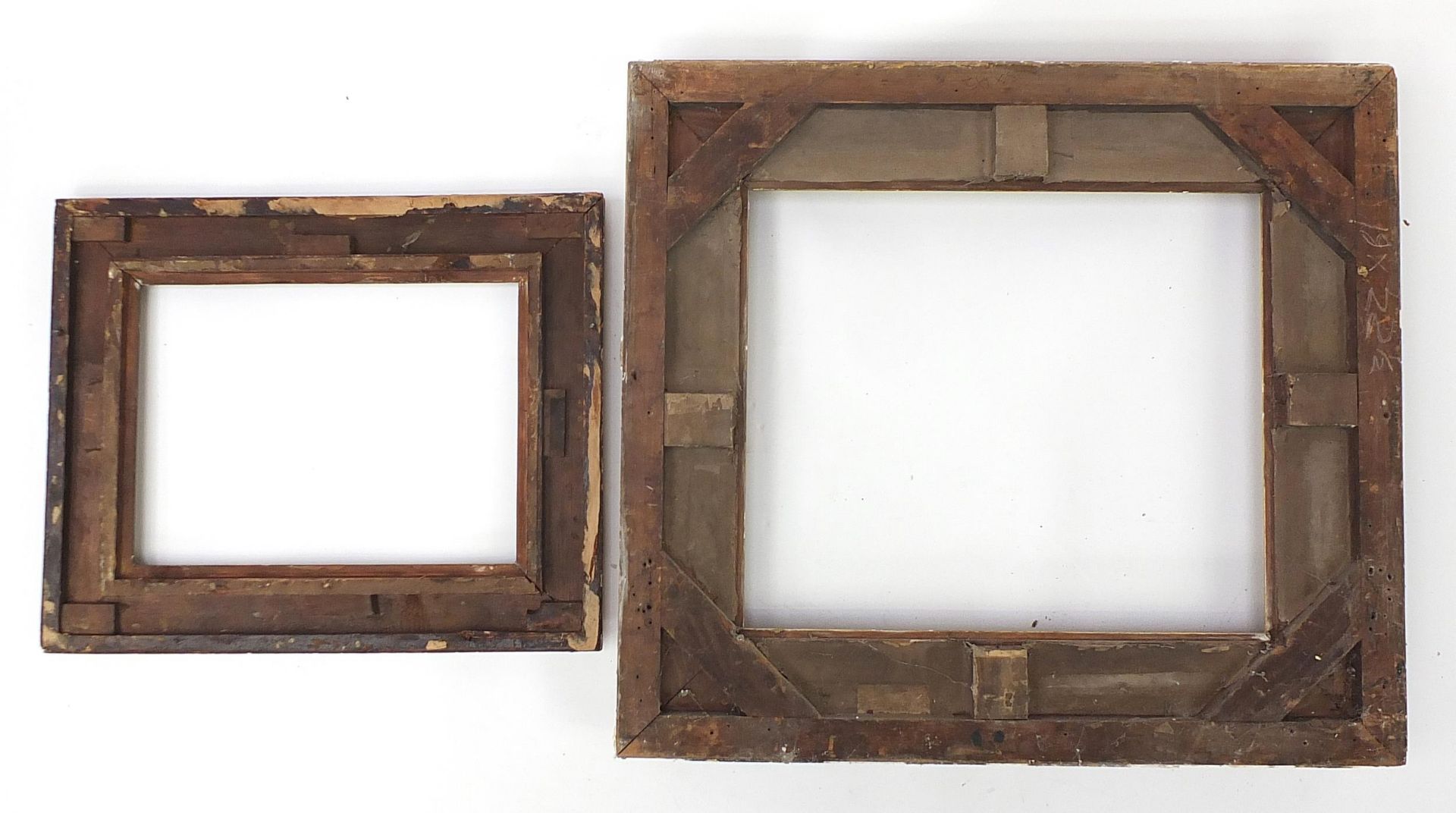 Two 19th century ornate gilt frames, the aperture sizes 56cm x 48cm and 43cm x 31.5cm - Image 4 of 4
