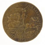 Antique French medal showing bust of Henry II, dated 1552, 5cm in diameter