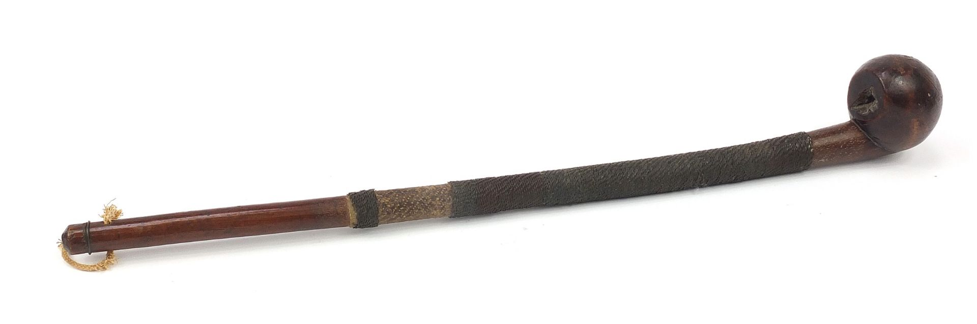 African Tribal interest Knobkerrie with metal bound handle, 60cm in length
