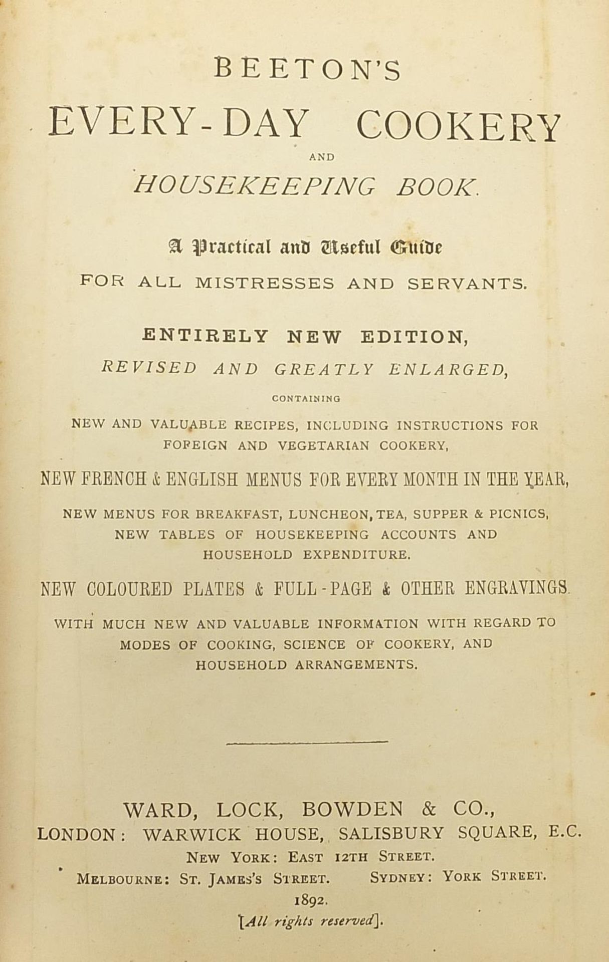 Two hardback books comprising Queen Victoria and her People and Mrs Beeton's Everyday Cooking and - Image 2 of 4