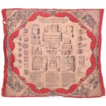 Military interest French 1884 cotton instruction handkerchief -Mouchoirs d'Instruction Militaire