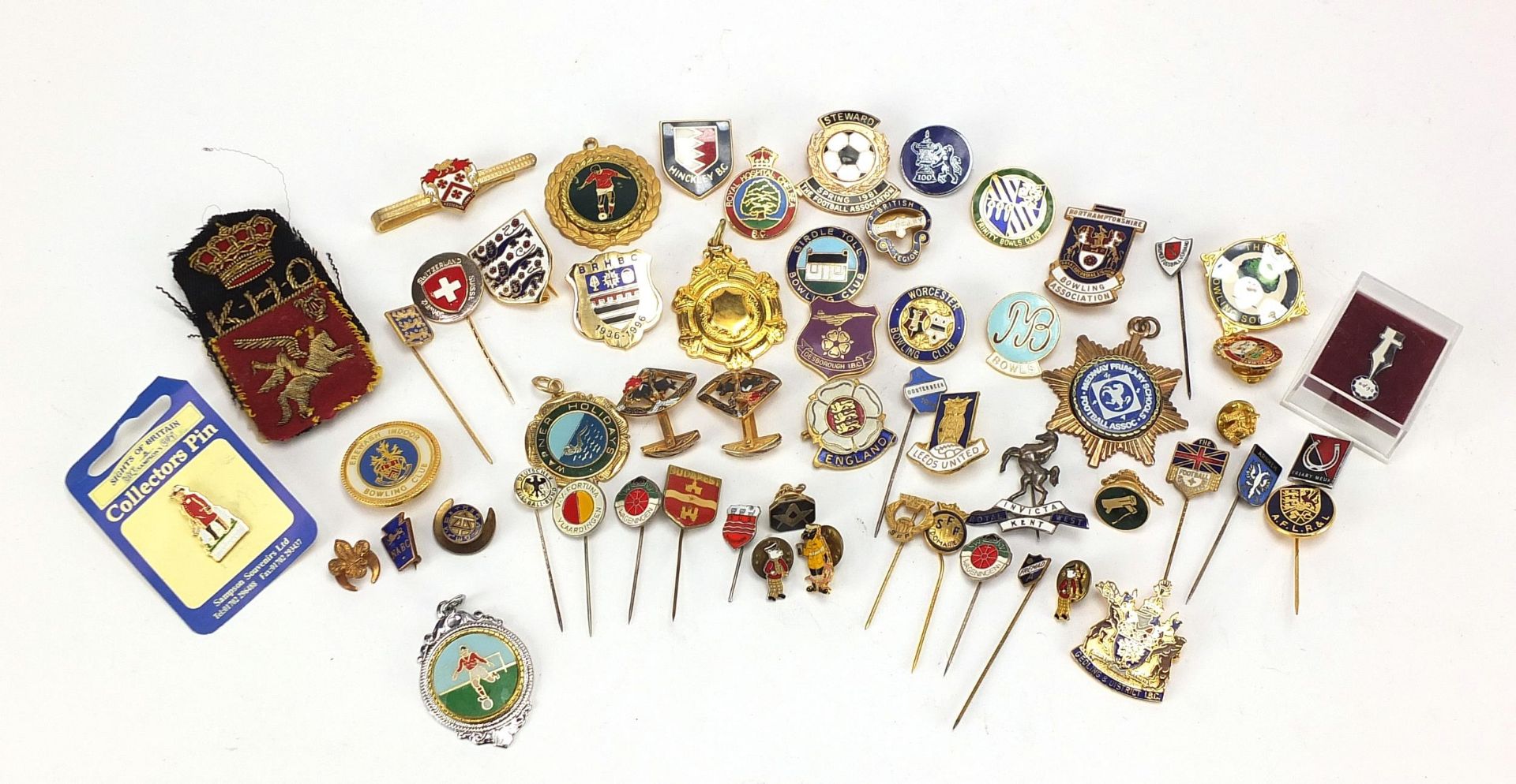 Vintage and later badges including Football Association 1981 Steward