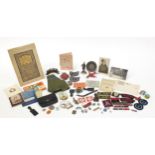 Militaria and sundry items including a painted Charles Staddon figure, German military interest