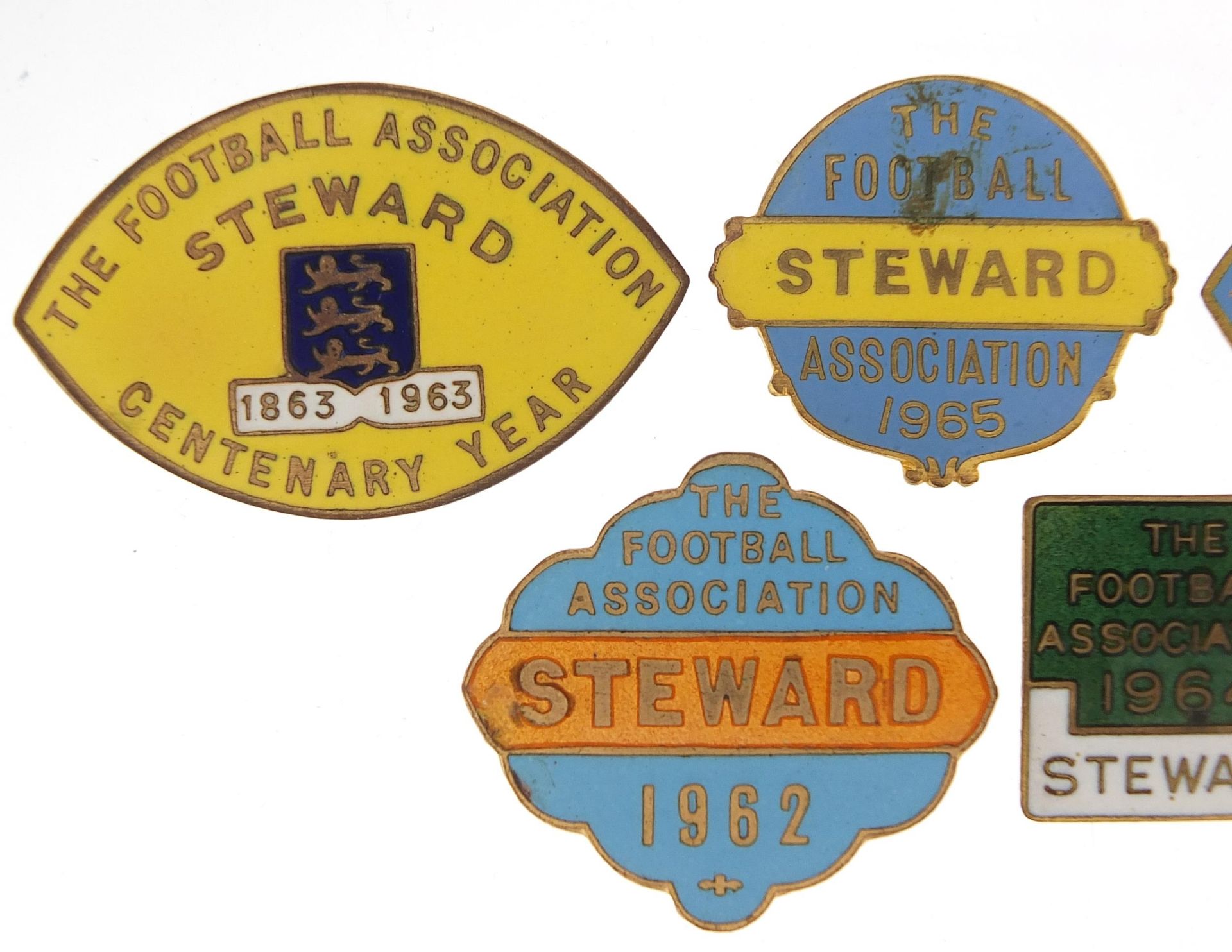 Five 1960's Football Association Steward badges - Image 2 of 4