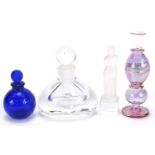 Art glassware including Venus de Milo frosted and clear glass sculpture, Orrefors scent bottle and