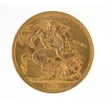 George V 1912 gold sovereign