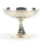 Edward Souter Barnsley & Co, silver pedestal dish, indistinct date letter, 8cm high x 10.5cm in