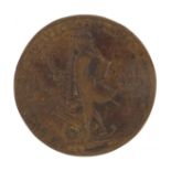 18th century bronze medallion, 37mm in diameter