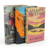 Three hardback books with dust jackets comprising Atlantic Meeting by H V Marton, When the Legends