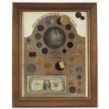 20th century Bicentennial Coin Collection by The Kennedy Mint, framed and glazed, 35cm x 27cm