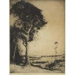 John George Mathieson - Entrance to the Trossachs, pencil signed drypoint etching, Pearson &