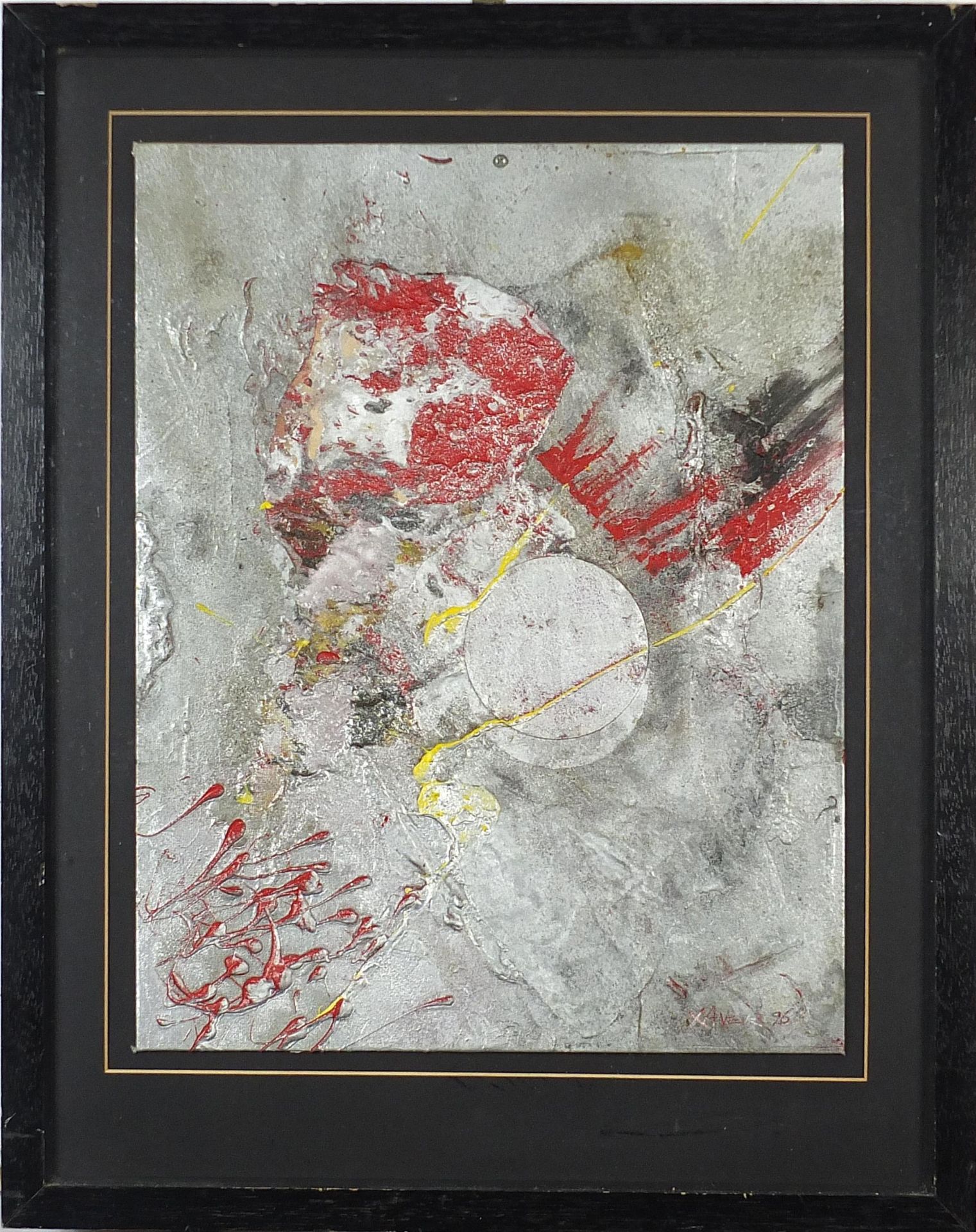 Abstract composition, mixed media and collage, mounted, framed and glazed, 45cm x 35cm excluding the - Bild 2 aus 4