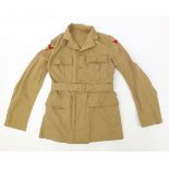 British military World War II 1949 Khaki drill jacket with L Silberston & Sons Ltd label, size 12