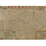 John Speed, Antique hand coloured map of Kent, framed and glazed, 53.5cm x 41.5cm excluding the