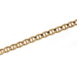 9ct gold gucci link bracelet, 21cm in length, 10.3g
