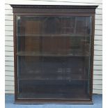 Chinese Chippendale design mahogany display cabinet with blind fret frieze, 174.5cm H x 151.5cm W