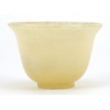 Chinese small white stone tea bowl, 4cm high x 6cm in diameter