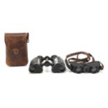 Two pairs of military interest Carl Zeiss binoculars, one with case