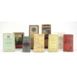 Travel ephemera including guide books, cyclist's route map of England and Wales and a road map of