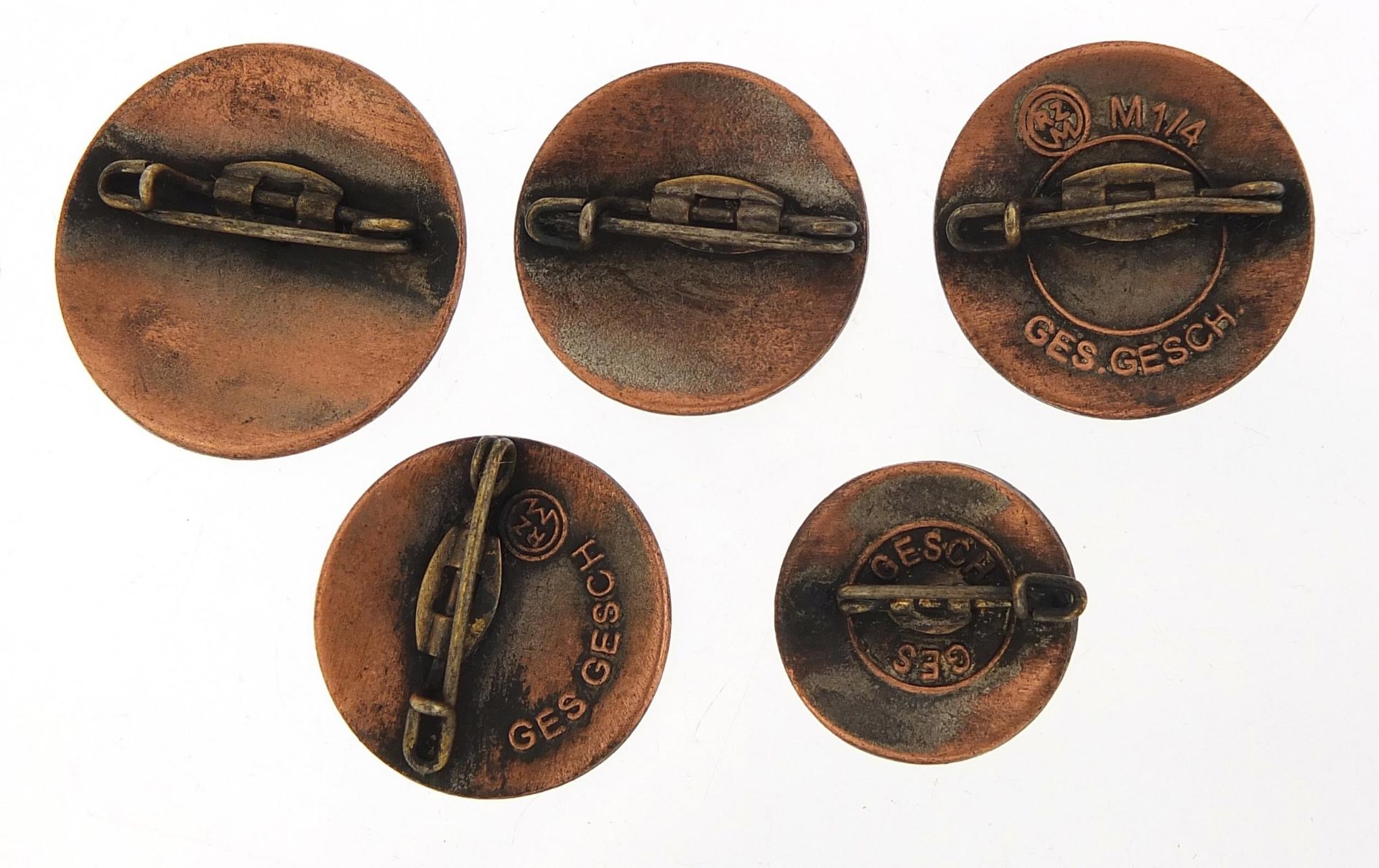 Five German military interest enamel badges - Image 4 of 5