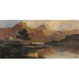 John M Ducker 1919 - Highland loch scene with cattle, early 20th century Scottish oil on canvas,