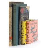 Five military interest books including Roof Over Britain, Bomber Pilot and Morgans at War