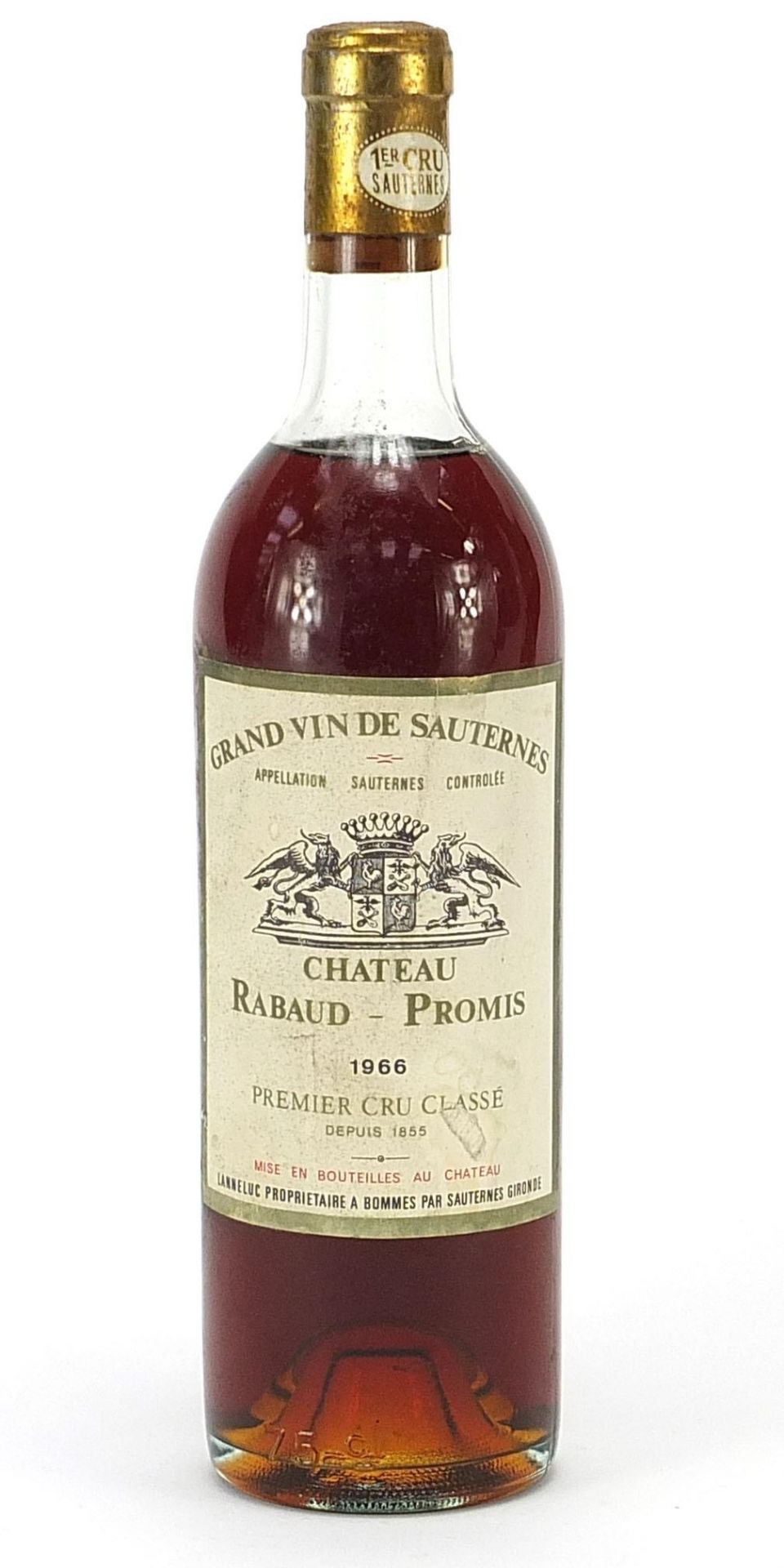 Bottle of 1966 Chateau Rabaud Promis Sauternes