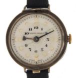 Tavannes Watch Co, silver braille wristwatch